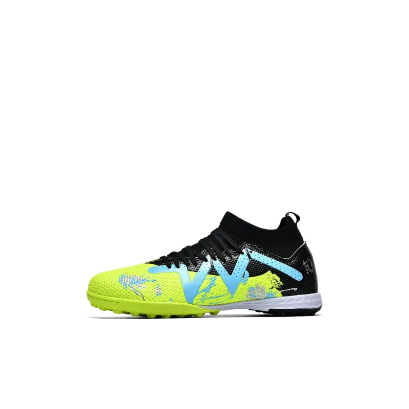 Kuding Soccer Shoes Unisex Low Top Pink/White Gray/White/Neon Green-56