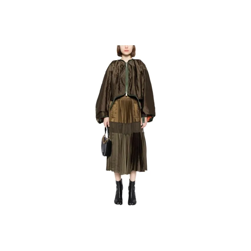 Sacai Satin Quilted Blouson 'Khaki'-4