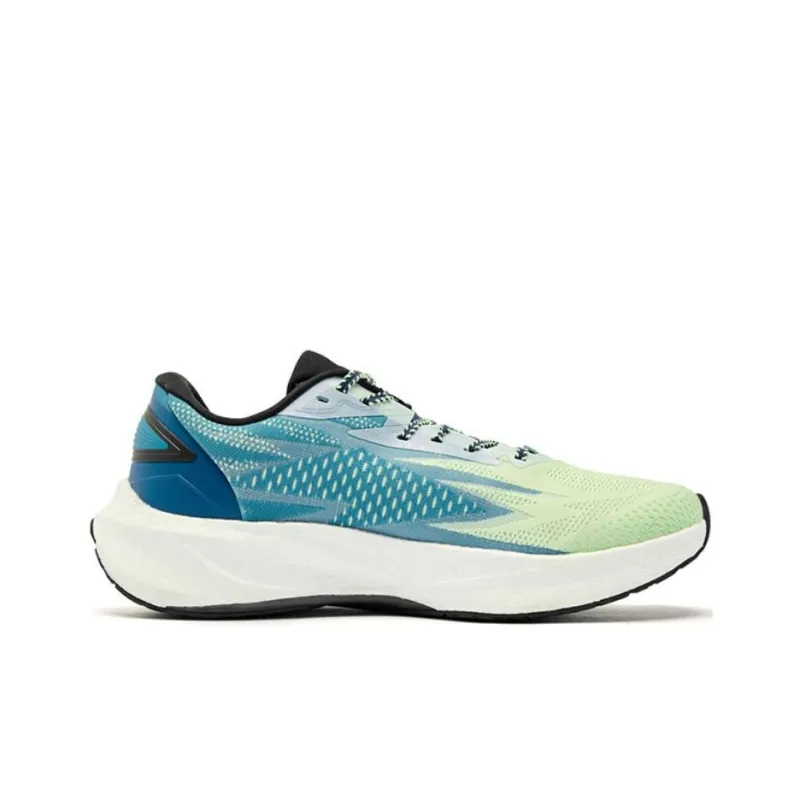 QIAODAN Flying Shadow 4.0 Coverage Rebound Slip Resistant Low Top Marathon Running Shoes Men's Green Blue-1