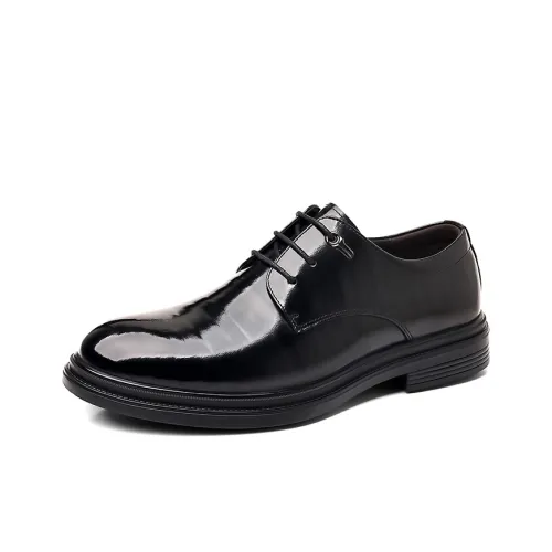 Lady's House Dress Shoes Men Low-Top Black