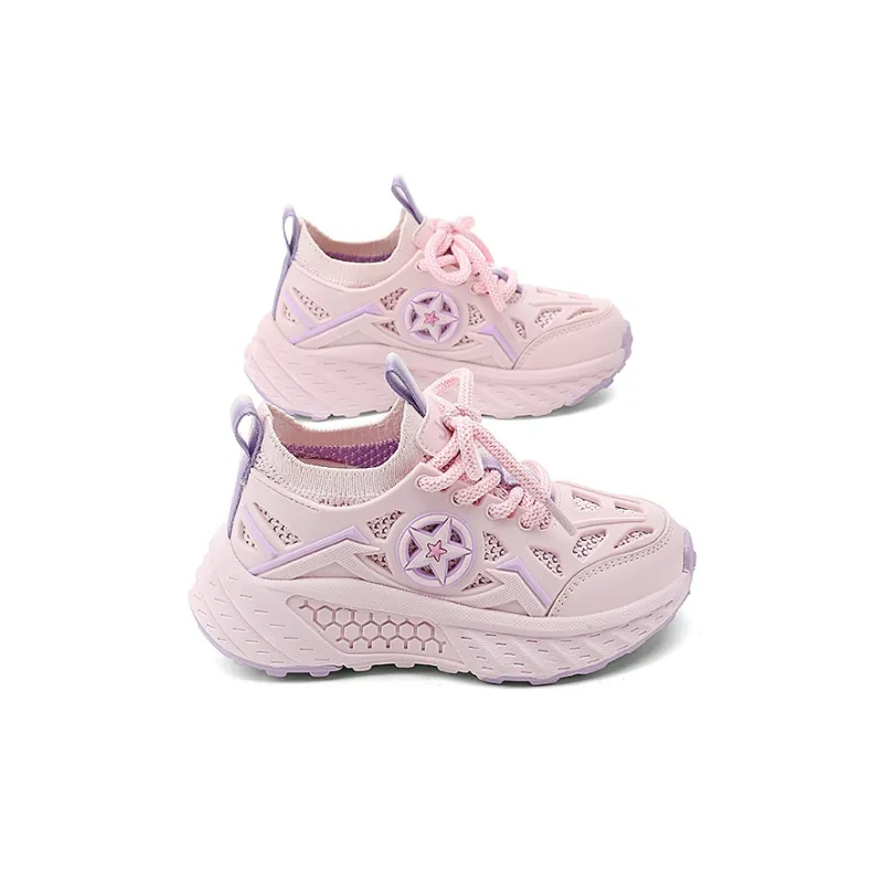 Jeep Anti Slip Wear Resistant Low Top Kids' Running Shoes Snowflake Pink Kids'-4