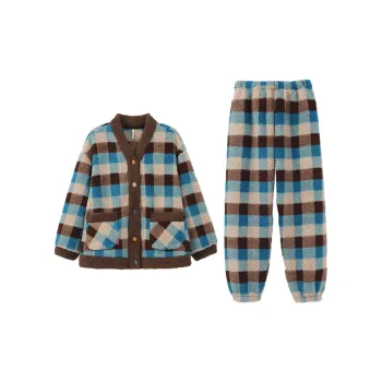 Aannsfam Pajama Set Women's Star Cloud Blue