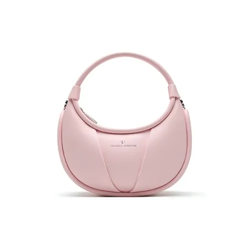 VALUNCICA EUROPHAM Cow Leather Portable Bowling Bag Crossbody Bag Regular Women
s Milkshake White Cream Pink Chili Red