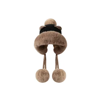 Cranta Komeia Polyester Beanies Women's Black/Ecru/Khaki