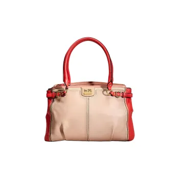 COACH KaraCarryall Leather One Shoulder Handbags Large Size Women's Coral Multicolor