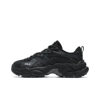 FILA Slip Resistant Low Top Running Shoes Women's Black Gray