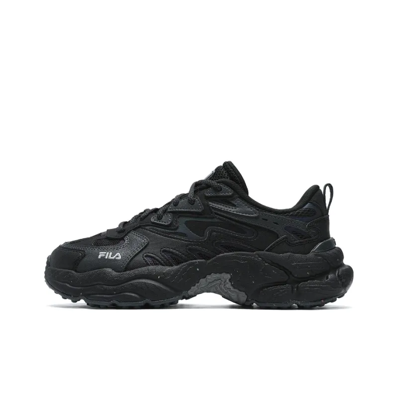 FILA Slip Resistant Low Top Running Shoes Women's Black Gray-0