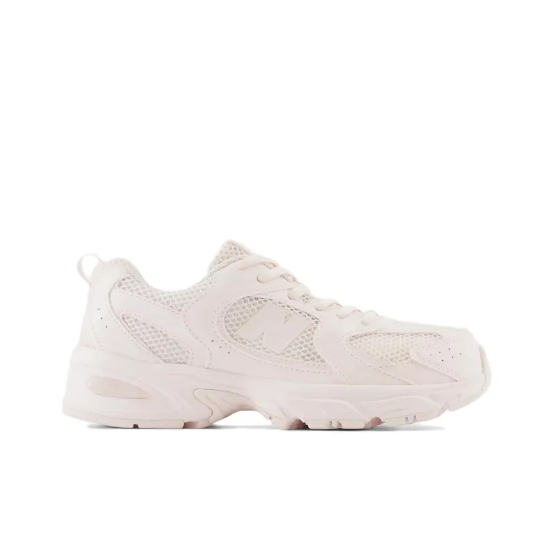 New Balance NB 530 Bungee Abrasion Resistant Breathable Cushioning Low Top Kids' Running Shoes White Pink Teenagers-1