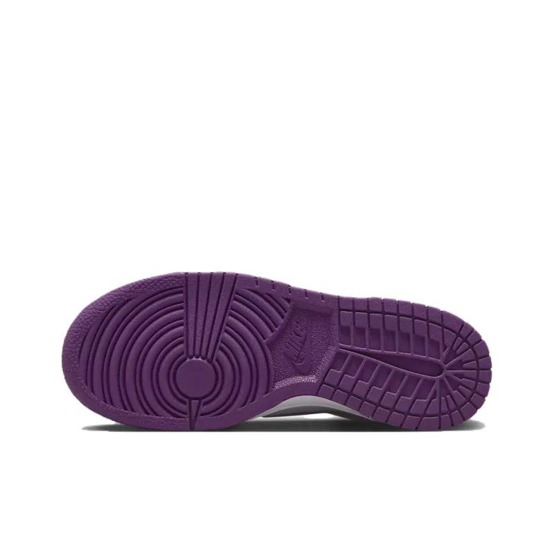 Nike Dunk Slip-Resistant Cushioning Wear-Resistant Low-Top Children's Basketball Shoes White Purple Teenagers-5