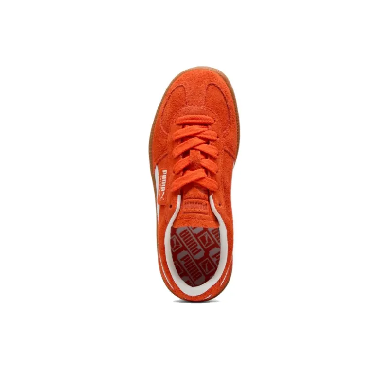 PUMA Palermo Anti Slip Wear Resistant Low Top Kids' Skateboarding Shoes Red White Teenagers-3