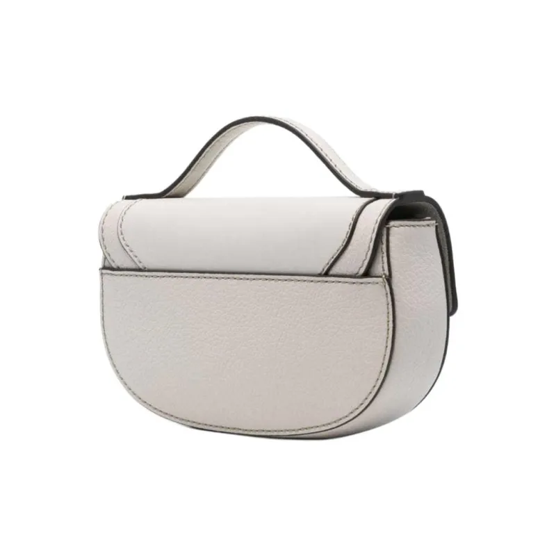 Furla Club 2 Grain Calfskin Handbag, Shoulder Bag, Crossbody Bag Mini Women's Marshmallow White-2