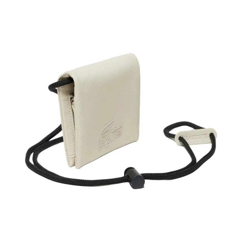 LACOSTE Polyurethane Wallet Mini Women's White-1