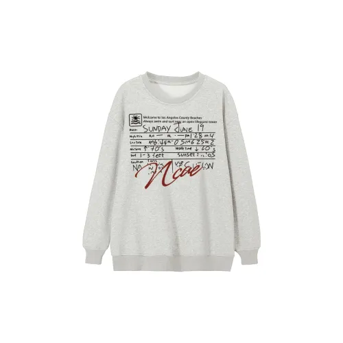 Incolore Sweatshirts Women's White Gray Fleece-Lined