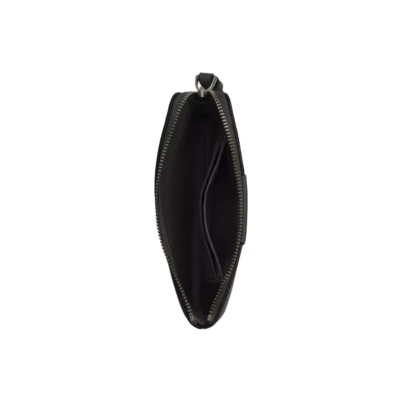 COACH Corner Zip Coated Canvas Clutch Trumpets Women's Charcoal & Black-1