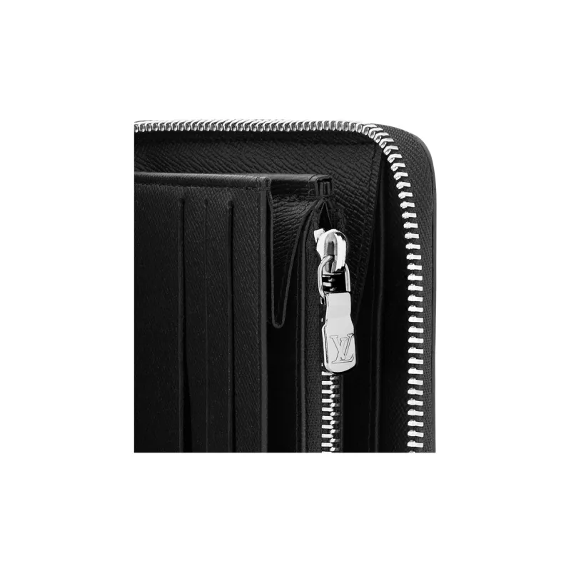 LOUIS VUITTON Zippy Organizer Damier Graphite Canvas Black-4