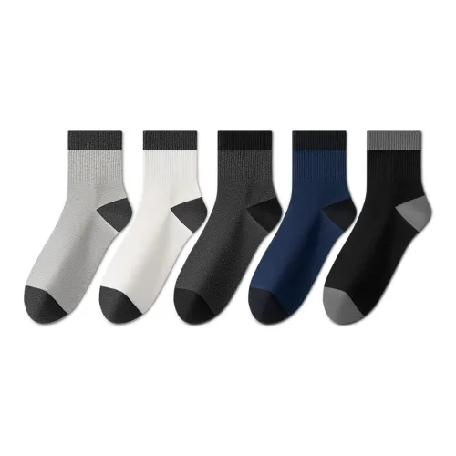 MIIOW Mid Calf Socks Men's 5 Pack