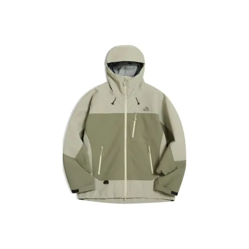 PELLIOT Windbreaker Jackets Unisex Rock Shell Green/Gray Lake Green