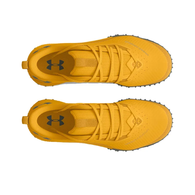 Under Armour UA Shadow Anti Slip Wear Resistant Soccer Shoes Unisex Yellow-3
