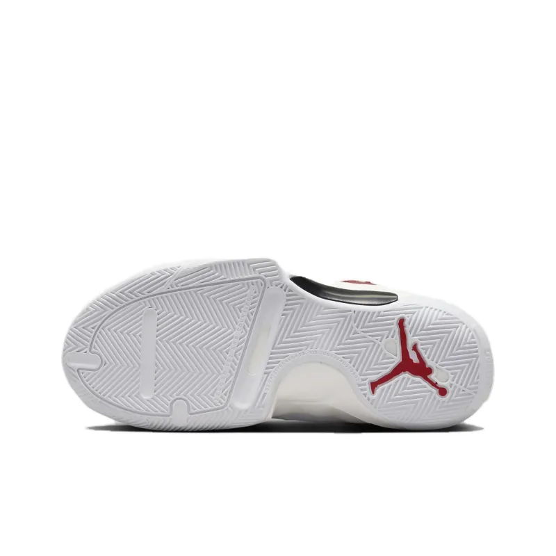 Jordan One Take 5 Anti Slip Wear Resistant Low Top Children's Basketball Shoes White Red Grade School-4