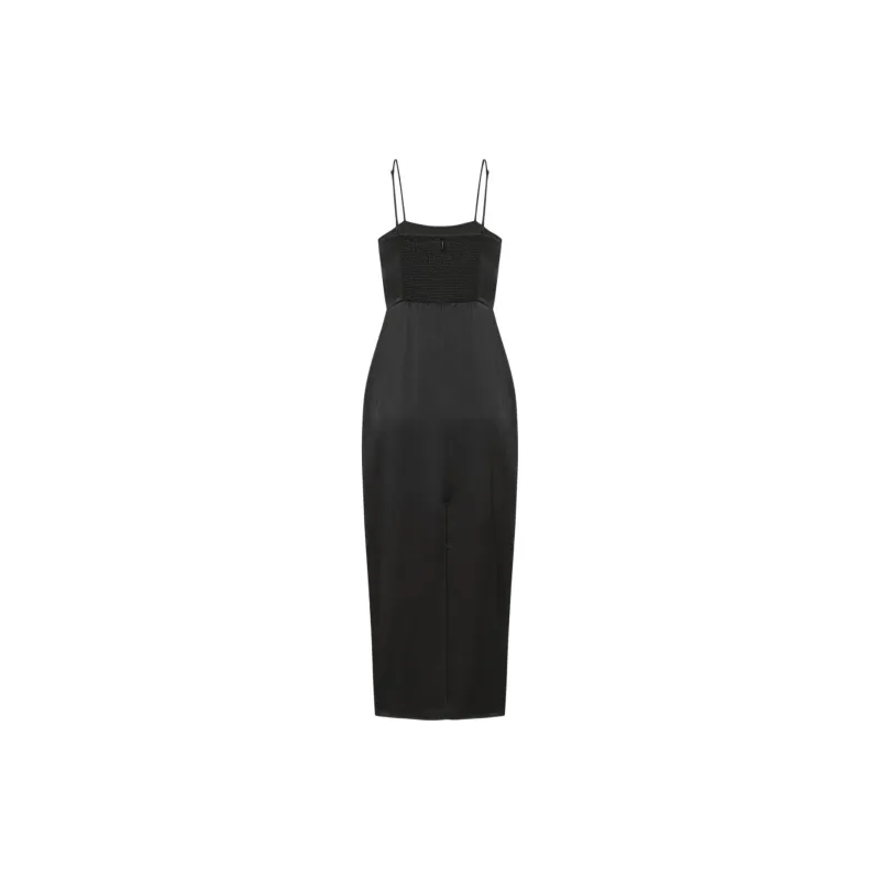 ARITZIA FW24 Wilfred Madelyn Satin Dress Slip Dresses Women's BLACK/Black-1