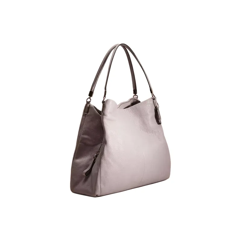 COACH Phoebe Leather One Shoulder Handbags Large Size Women's Ash Gray Birch Wood-1
