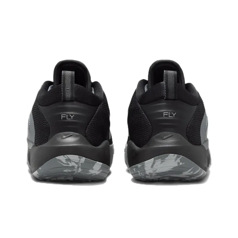 Nike ISOFLY Cushioning And Breathable Low Top Children's Basketball Shoes Black Gray Unisex-3