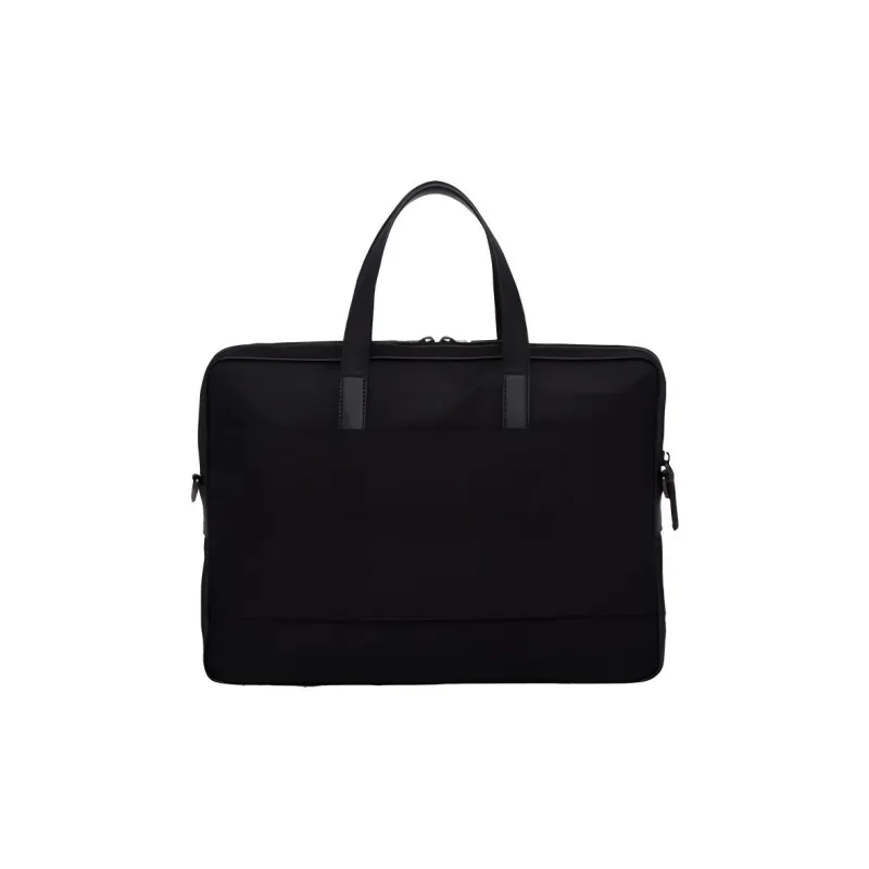PRADA Recycled Nylon And Leather Briefcases Handbags Men's Black-2
