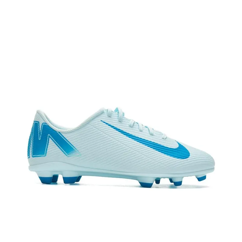 Nike Anti Slip Wear Resistant Low Top Kids' Soccer Shoes Blue Teenagers-4