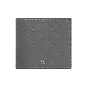 CELINE Calfskin Wallet Unisex Anthracite
