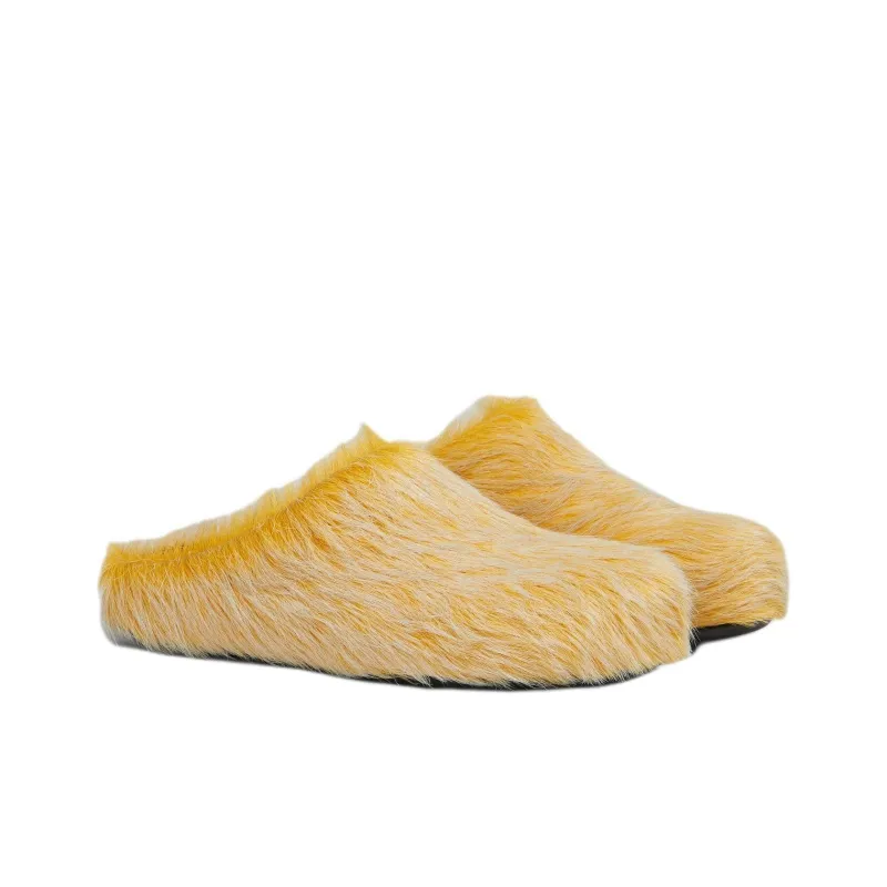 MARNI Fussbett Closed Toe Slippers Women's Yellow-2