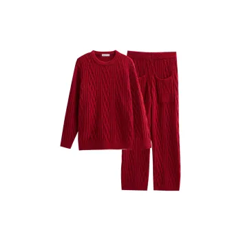 Same Language Pajama Set Women's Maroon