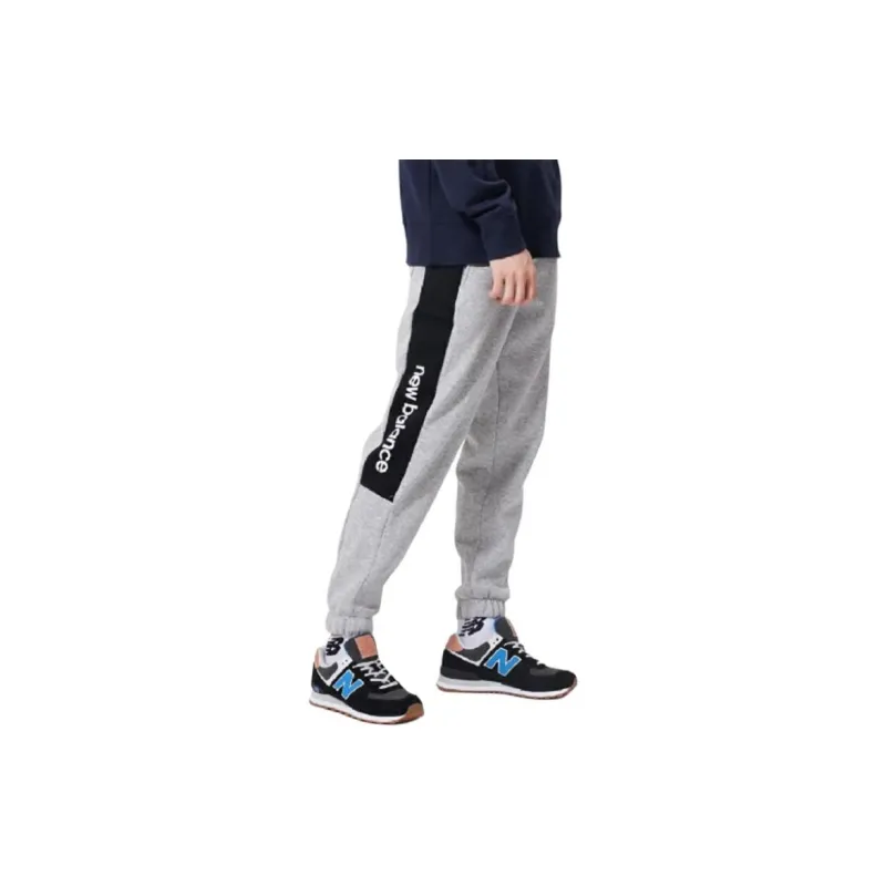 New Balance Knitted Sports Pants Men's Light Gray-3