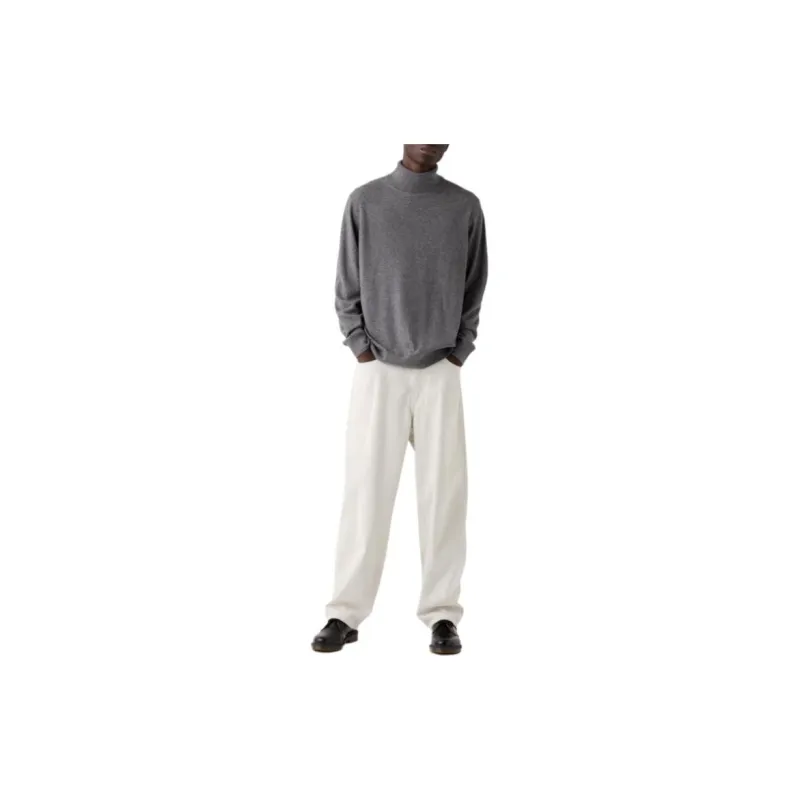 UNIQLO Cashmere Sweater Unisex Asphalt Gray-1