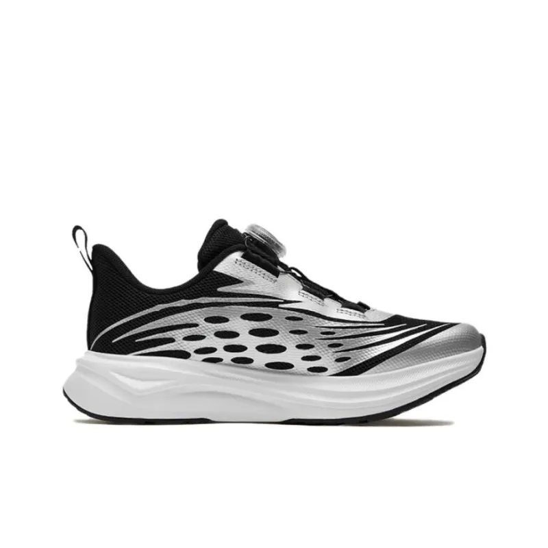 FILA KIDS Flying Feather Abrasion Resistant Breathable Slip Resistant Low Top Kids' Running Shoes Black Gray Teenagers-1
