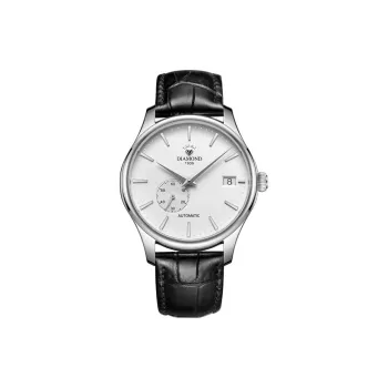 Diamond Automatic Mechanical Movement Watch Unisex White Dial