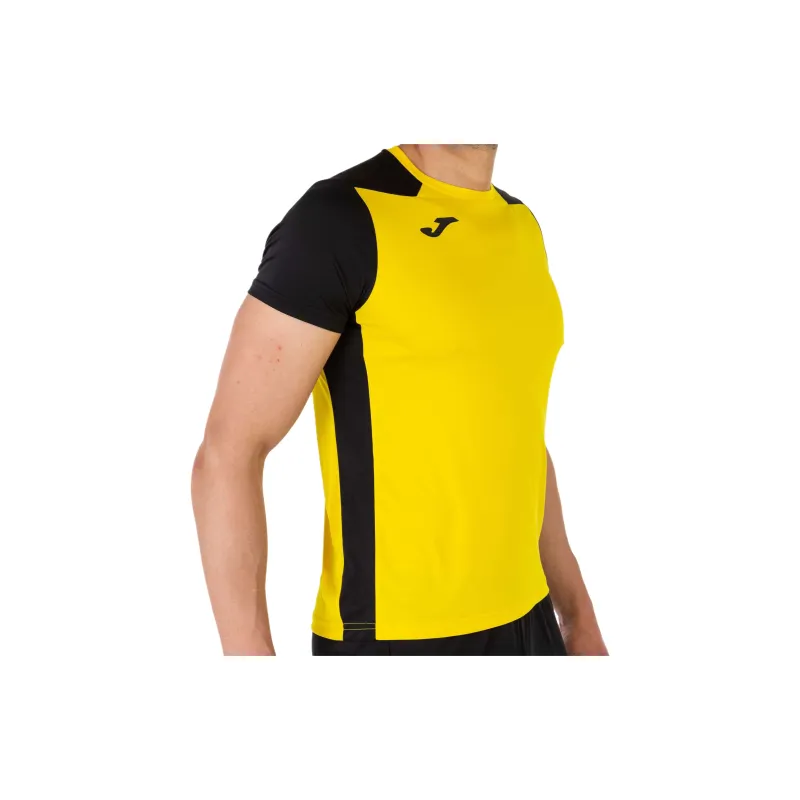 Joma Record II T-Shirt Men Yellow Black-8