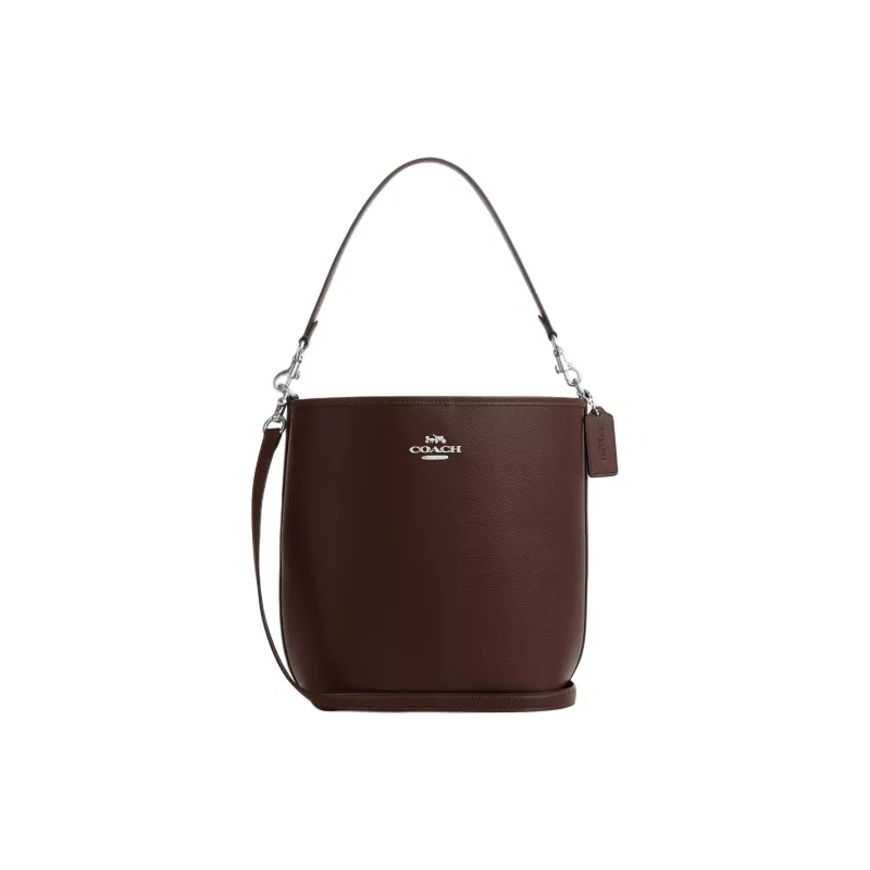 COACH City Leather Portable Crossbody Bag, Shoulder Bag Tubas Women's Maple Brown-0