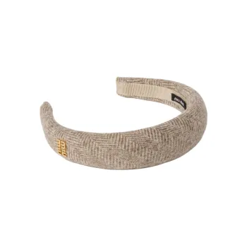 MIU MIU Fabric Metal Headbands Women's Brown