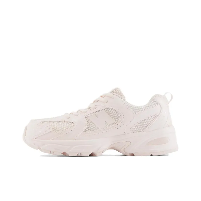 New Balance NB 530 Bungee Abrasion Resistant Breathable Cushioning Low Top Kids' Running Shoes White Pink Teenagers-0