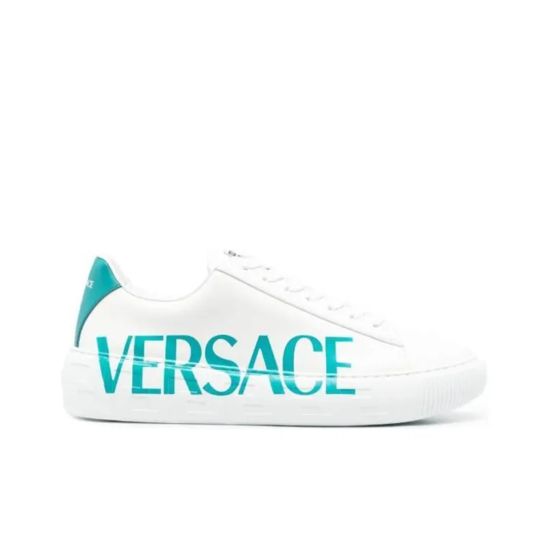VERSACE Greca Sneaker 'White Aqua Blue'-1
