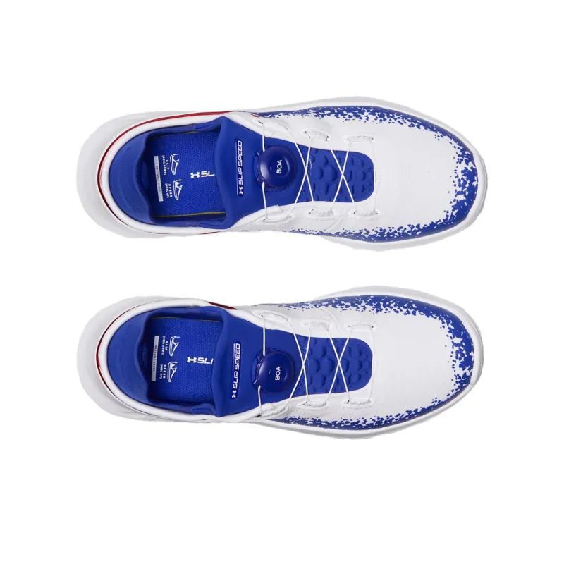 Under Armour SlipSpeed Anti Slip Wear Resistant Low Top Running Shoes Unisex White Blue-3