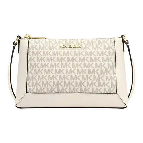 MICHAEL KORS Artificial Leather Crossbody Bag, Shoulder Bag Medium Size Women's Vanilla White & Milk White
