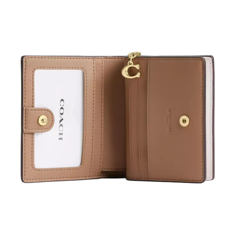 COACH Coated Canvas Wallet Mini Women's Sand-1