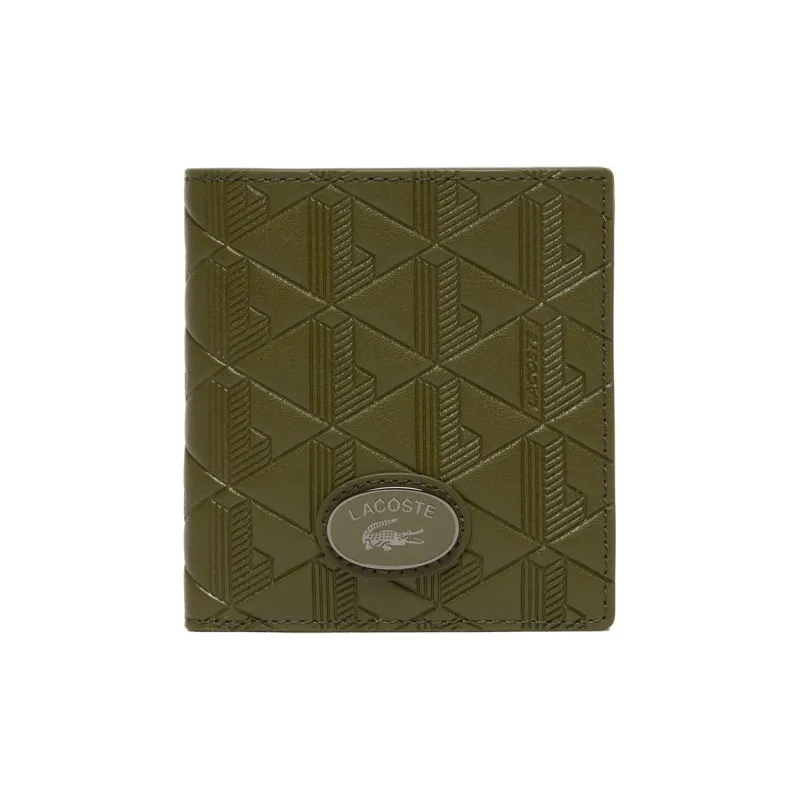 LACOSTE Cow Leather Wallet Men's Green-0