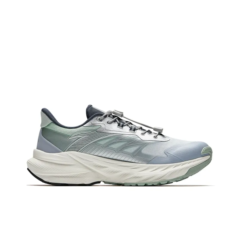Anta Anti-Slip Wear-Resistant Low-Top Trail Running Running Shoes Men's Gray Blue Green-1