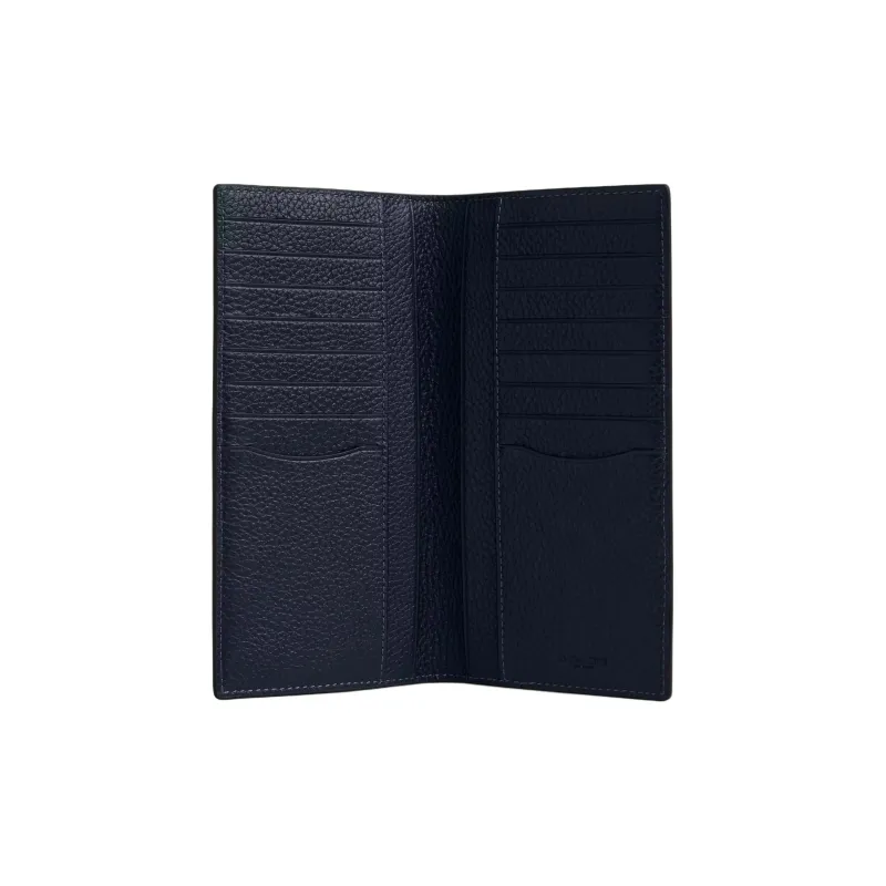 COACH Refined Pebbled Leather Wallet Mini Men's Midnight Marine Blue-1