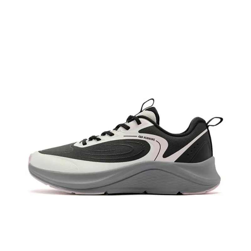 QIAODAN Anti Slip Wear Resistant Low Top Casual Running Shoes Women's Black Purple-0