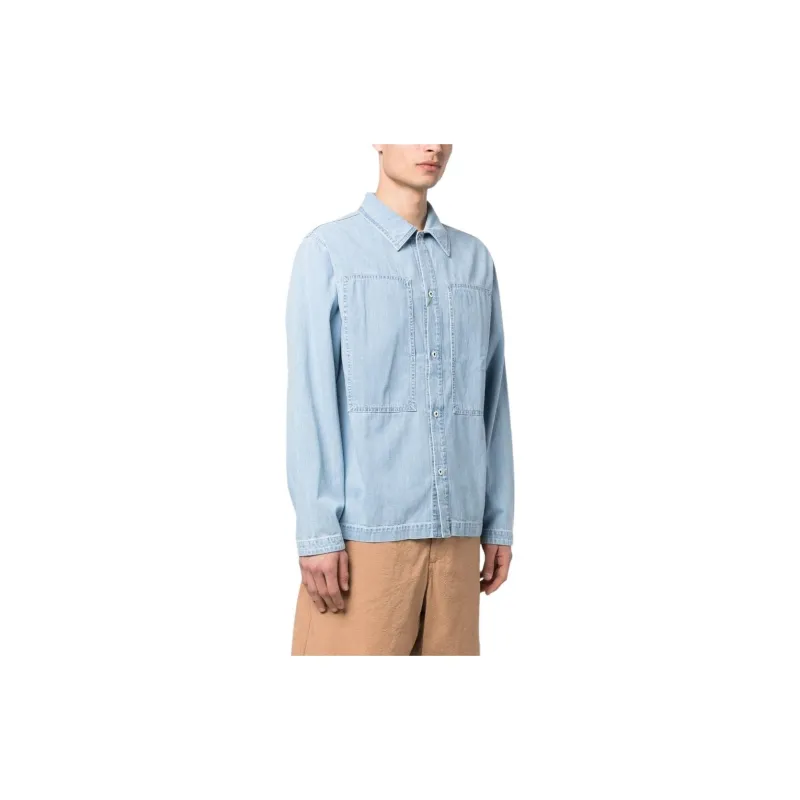 KENZO Buttoned Denim Overshirt Jacket-3