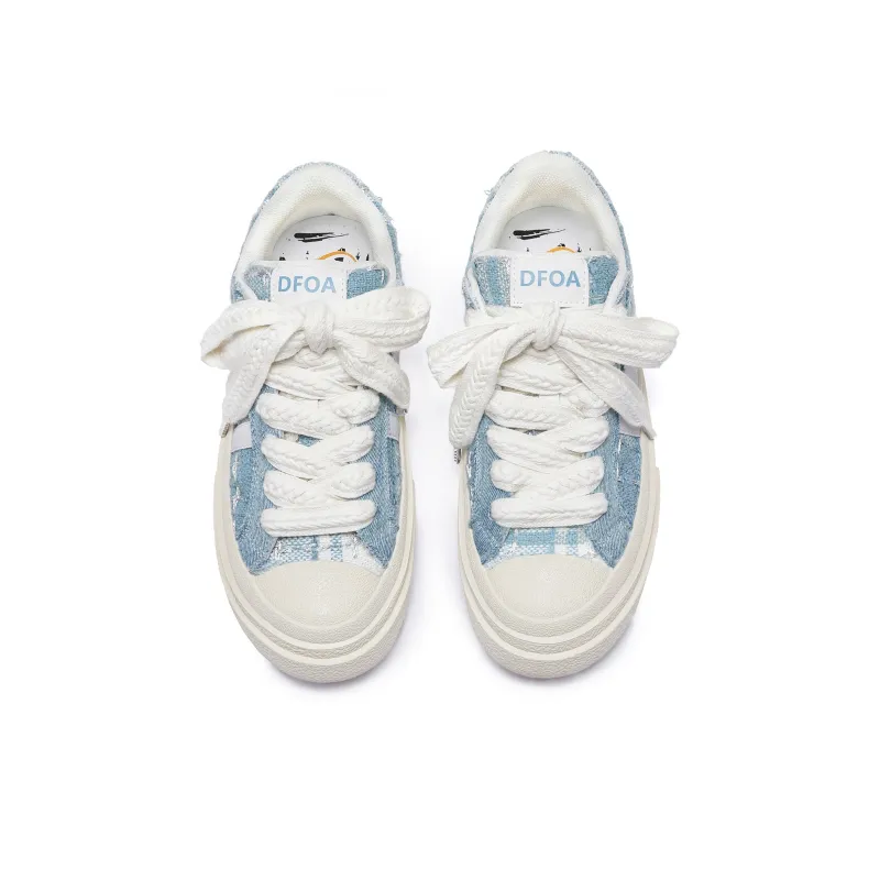DFOA Low Top Skateboard Shoes Unisex Sky Blue-3
