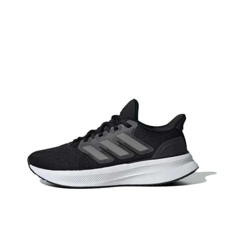 Adidas Breathable Support Low Top Kids' Running Shoes Black White Teenagers-0